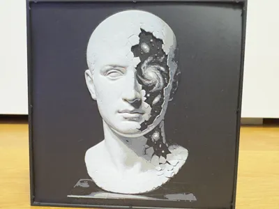Cosmic Mind - Broken Classical Sculpture HueForge
