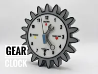Clock gear and arrows - am