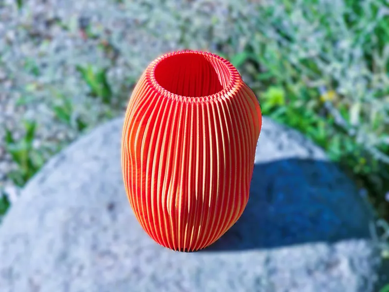 Tini vase - ridged organic vase