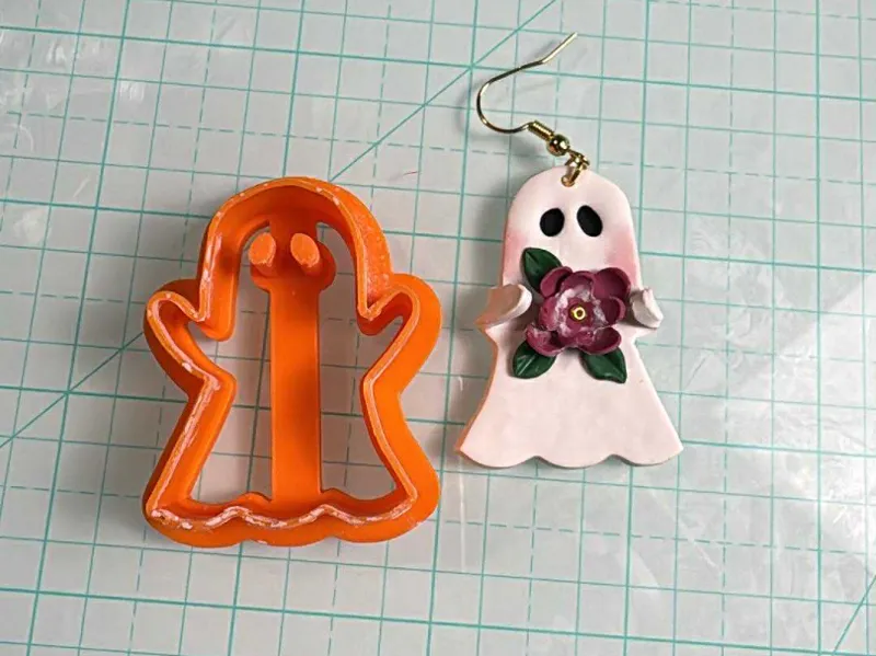 ghost polymer clay earring cutter