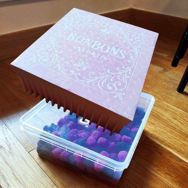Decorative Candy box for square Haribo box 