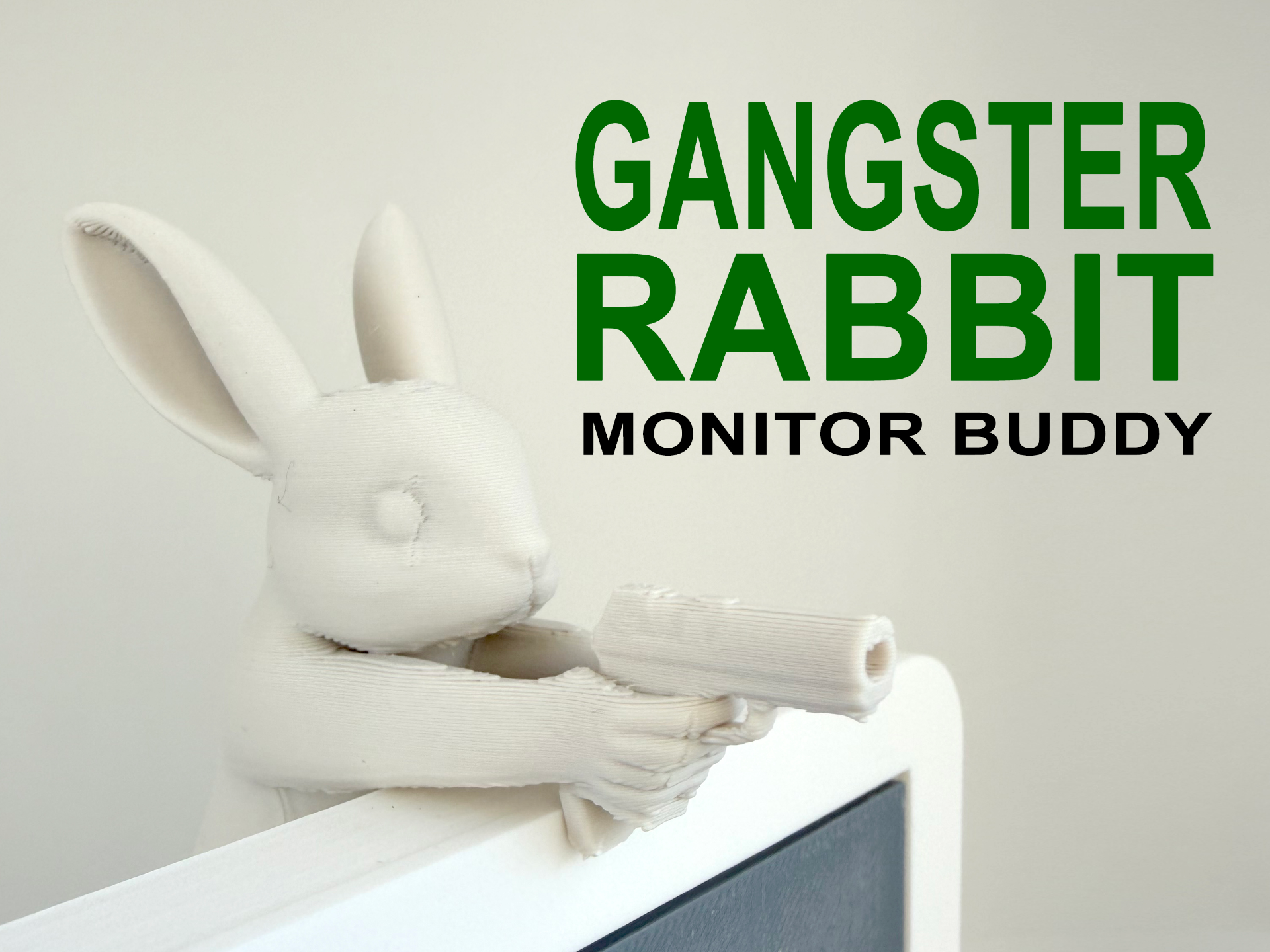 Rabbit Gangster w/ Gun Monitor Buddy