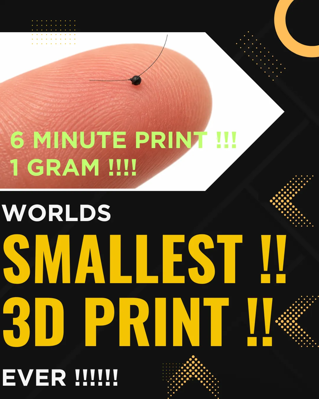 The World's Smallest 3D Print Ever !!!! view 3