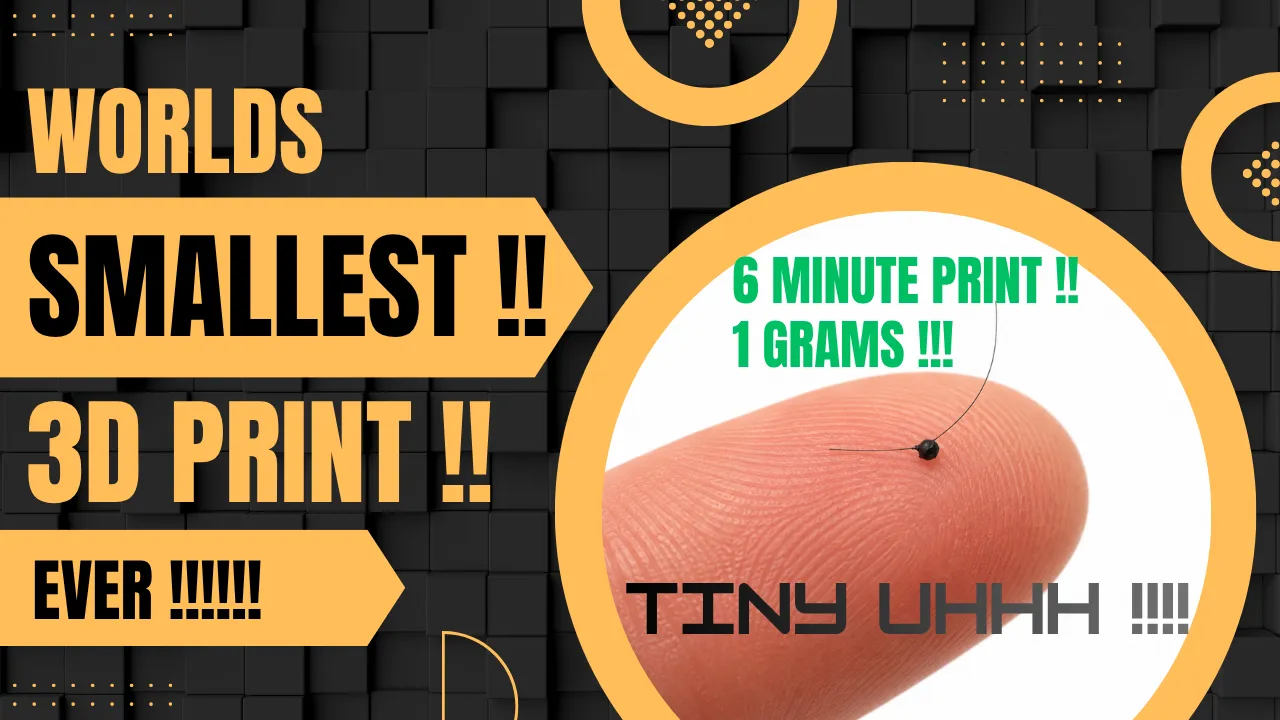The World's Smallest 3D Print Ever !!!! view 2