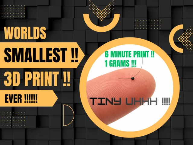The World's Smallest 3D Print Ever !!!!