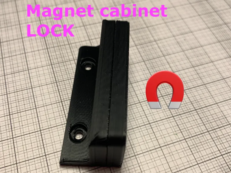 Magnetic Cabinet Lock - pause to embed magnets