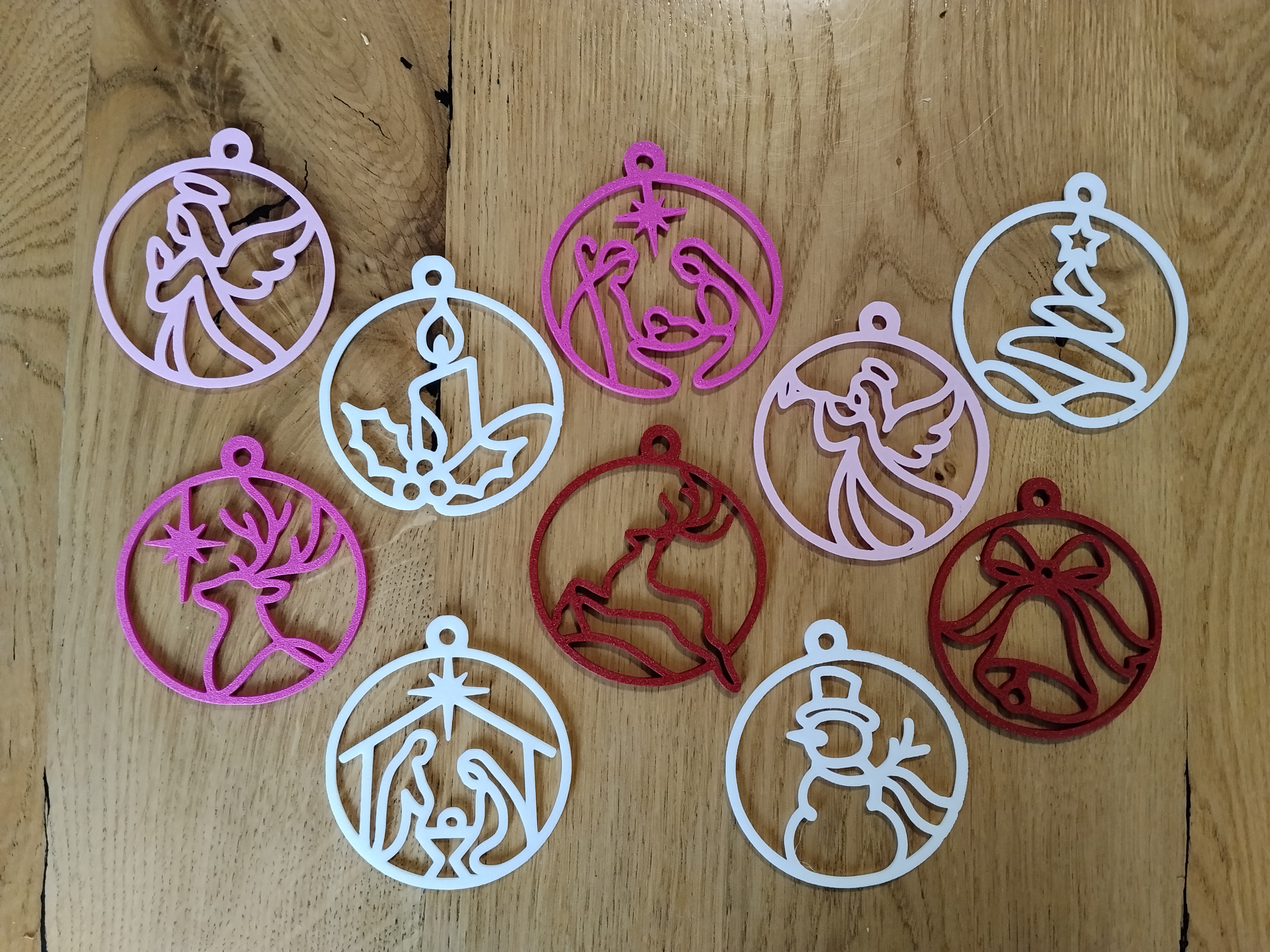Christmas Ornament Set –10 Festive Bauble Designs - 1