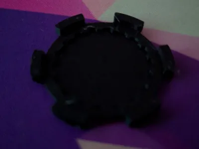 Blank poker chip half