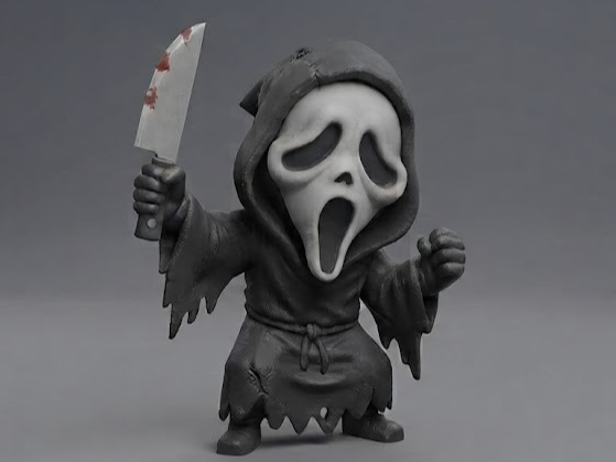 Chibi Ghostface Horror Figurine 3D model