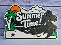 Summer Time Sign (4 Color) (Free Standing, Thin, Extra Thin)