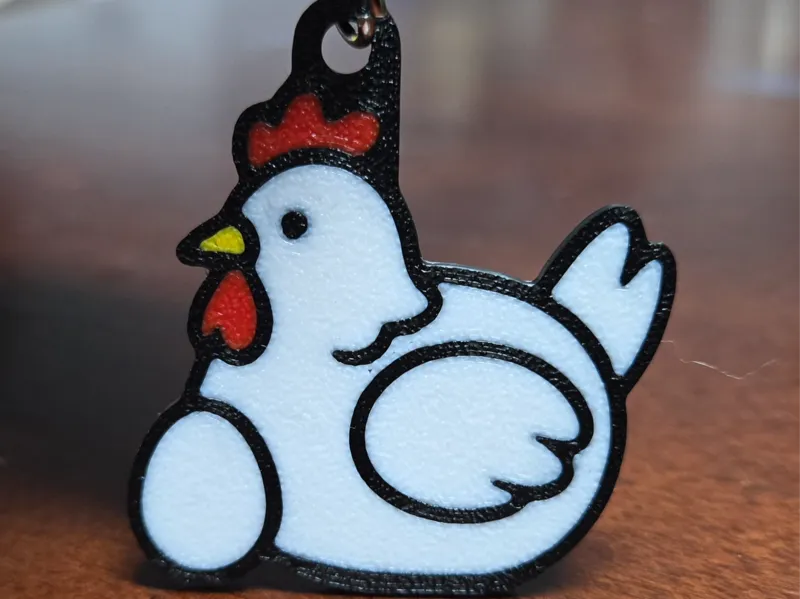 Cute Chicken Keychain