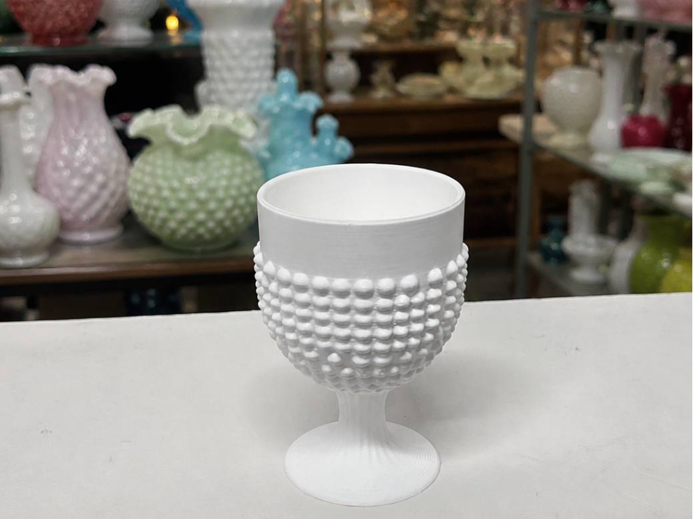 Fenton style Hobnail Chalice Cup Vintage Antique