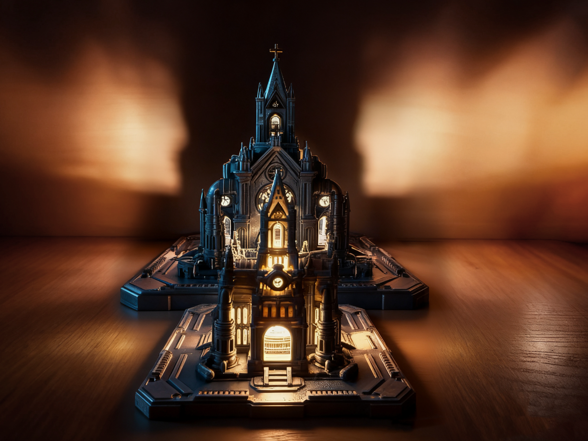 Miniatura 2 do modelo 3D 赛博朋克大教堂--氛围灯--夜灯