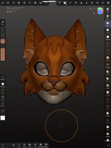 Pieza para disfraz o exhibición: Warriors Firepaw Mask — vista de referencia 3