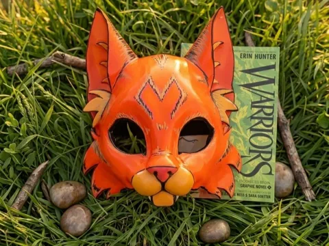 Pieza para disfraz o exhibición: Warriors Firepaw Mask — referencia de MakerWorld