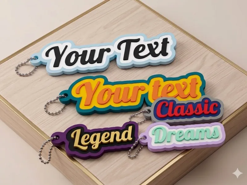 NAME KEYCHAIN - 3 COLORS GENERATOR (Relief)