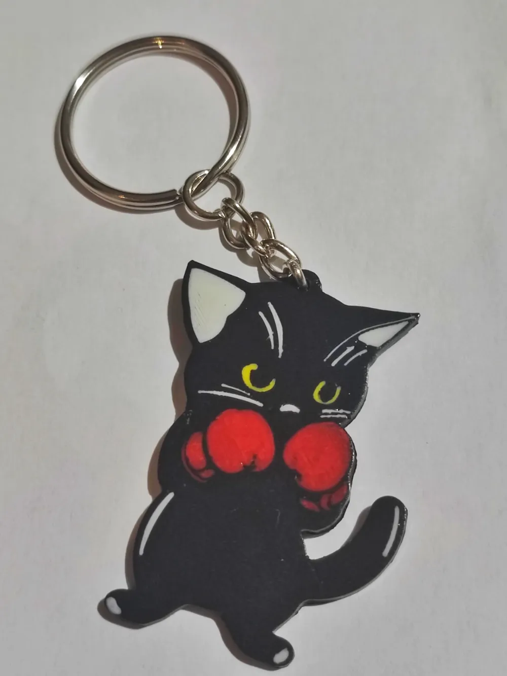 Boxing Cat Pin Keychain - Boxing Cat by mikybuco - MakerWorld