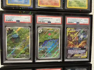PSA/CGC 3-Slab Graded Card Wall Display