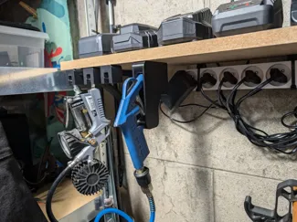 Gas station style - Air compressor blow gun mount