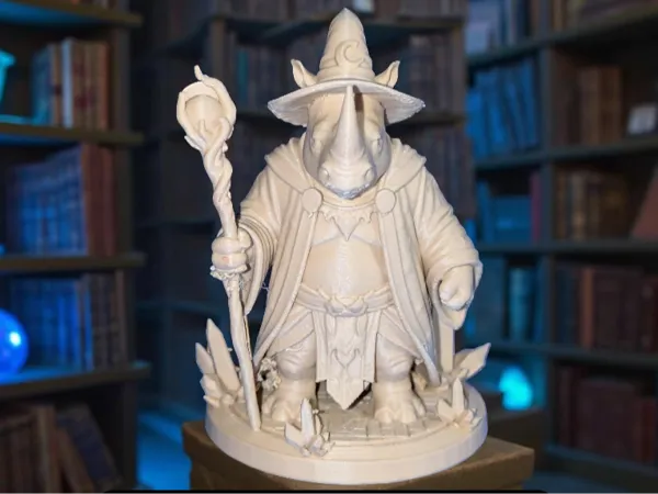 Figurine de rhinocéros sorcier pour jeu de rôle
