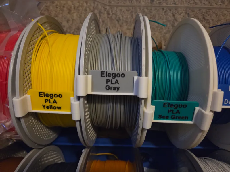 All in one filament label system