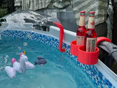 Double Cup Holder for the Pool