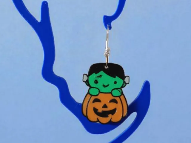 Frankenstein Multicolor Halloween Earrings