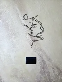 Décoration murale silhouette chat et femme — photo 7