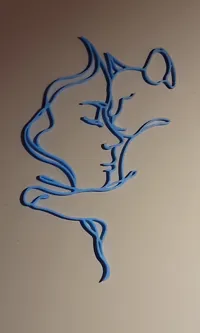 Décoration murale silhouette chat et femme — photo 3