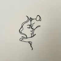 Décoration murale silhouette chat et femme — photo 6