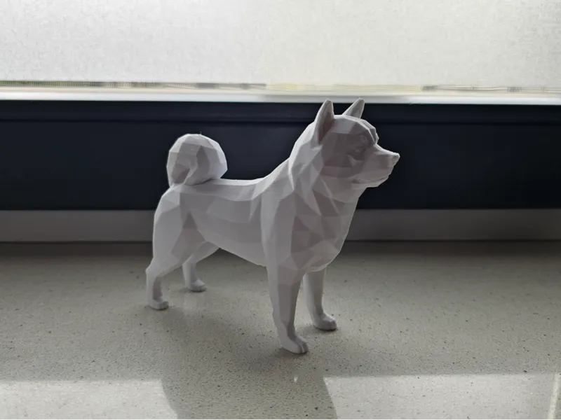 Shiba Inu-Hund Dekor Low Poly