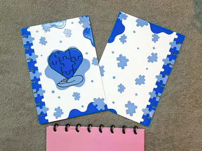 A5 notebook and planner covers with discs - 06