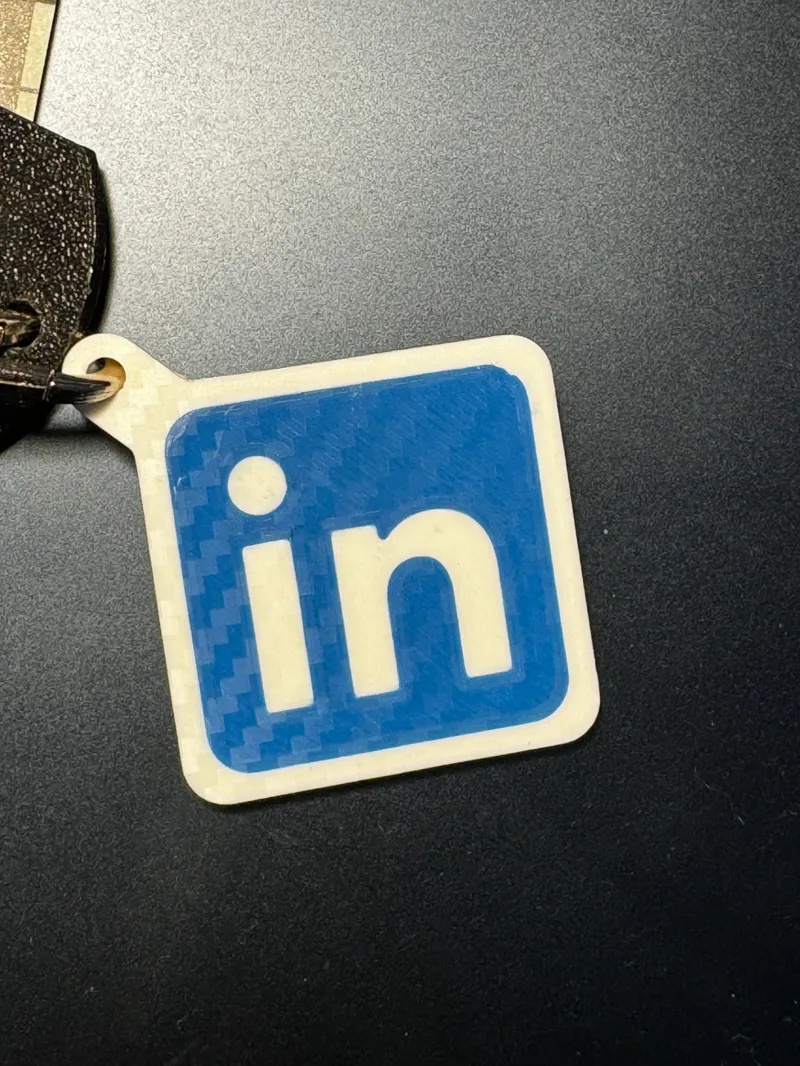 Linkedin keychain with NFC tag