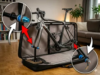 Thru-Axle Quick Release Adapter for Bike Suitcases