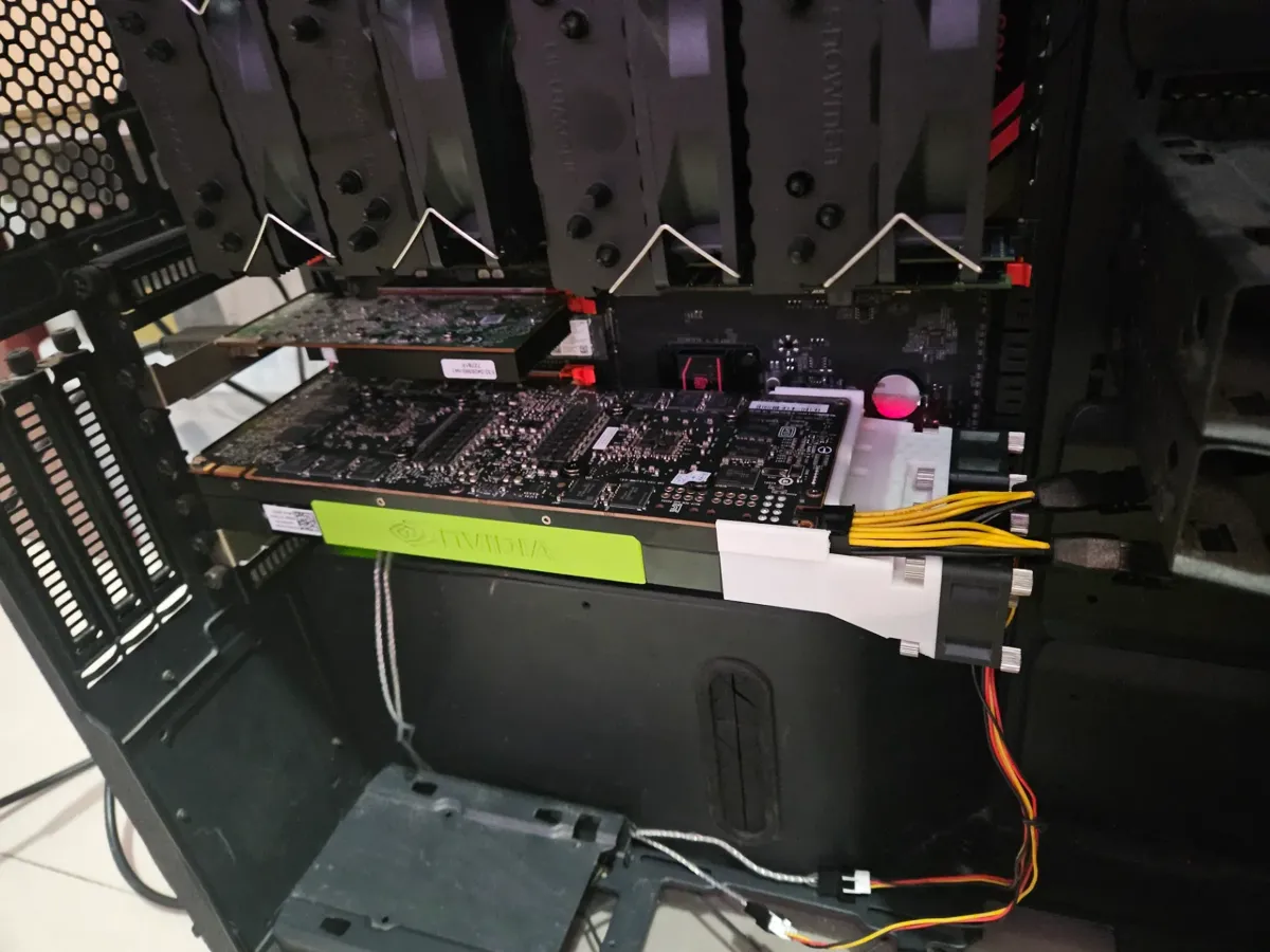 Tesla M60 GPU heatsink (dual 4cm fans) - Free 3D Print Model