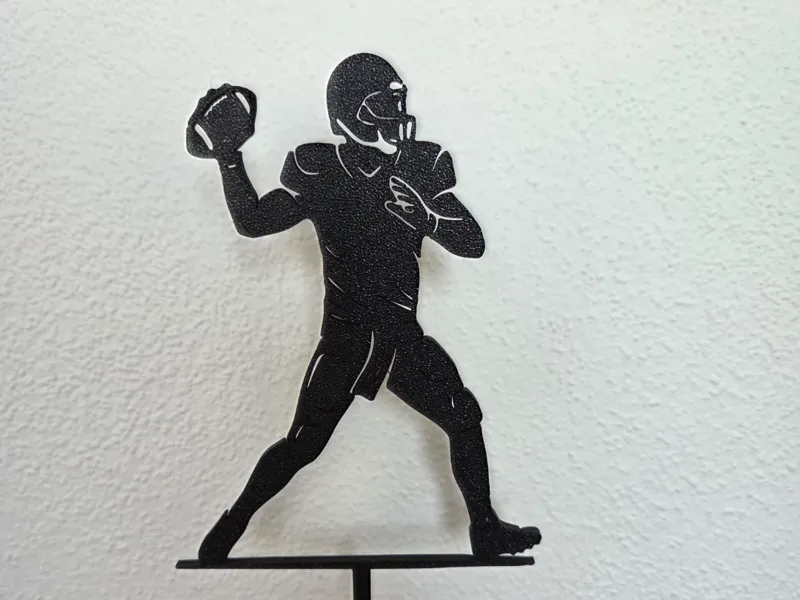 American football player cake topper