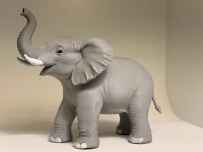 Highly Detailed African Elephant Model