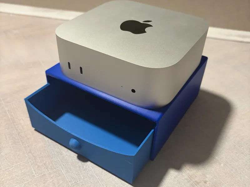MacMini M4 Riser with Shelf