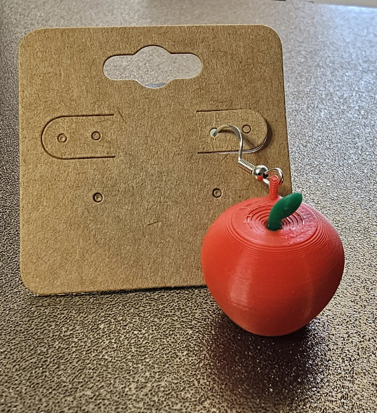 Apple with Stem Earring view 3