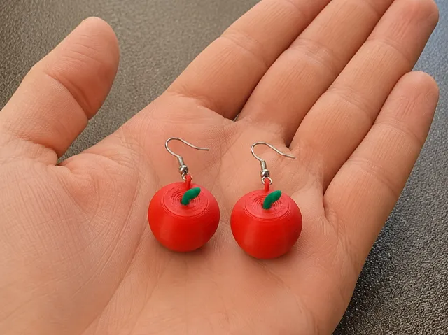 Apple with Stem Earring