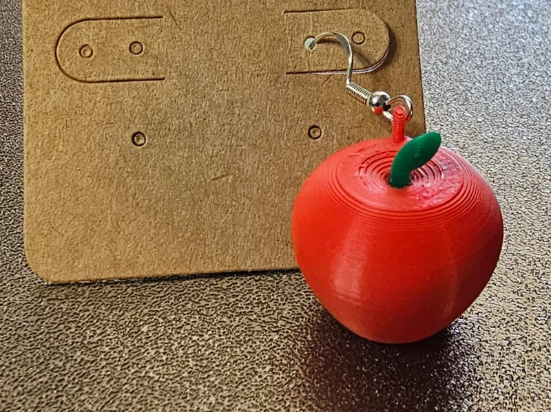 Apple with Stem Earring