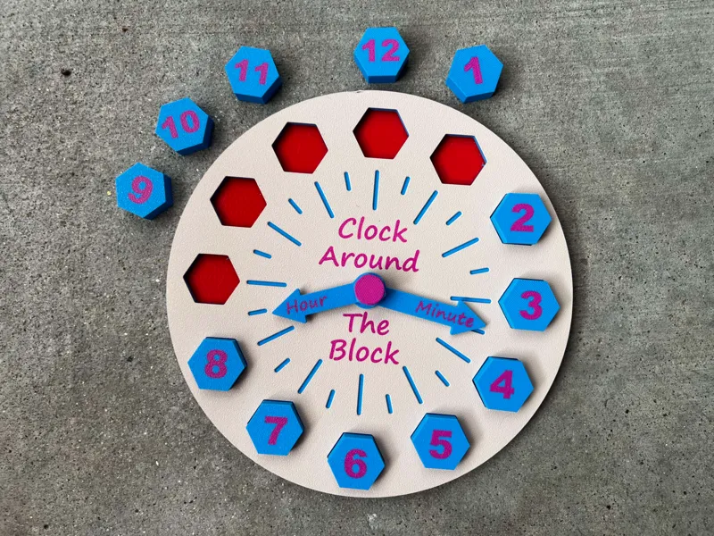 Clock Around the Block, Clock Puzzle learning toy