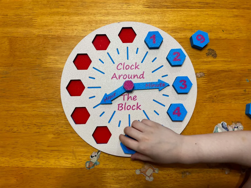 Clock Around the Block, Clock Puzzle learning toy by Travy MakerWorld ...