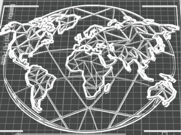 Carte du monde décorative