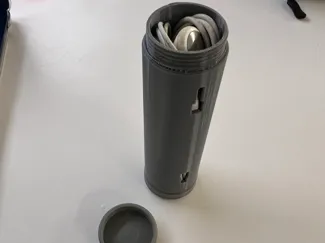 Tubo porta cuffie doppio scomparto