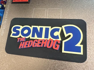 Sonic the Hedgehog 2 Decorative Sign