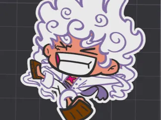 Gear 5th Luffy Keychain