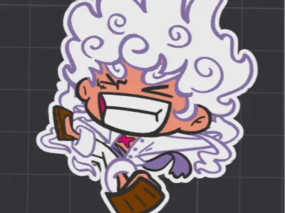 Gear 5th Luffy Keychain