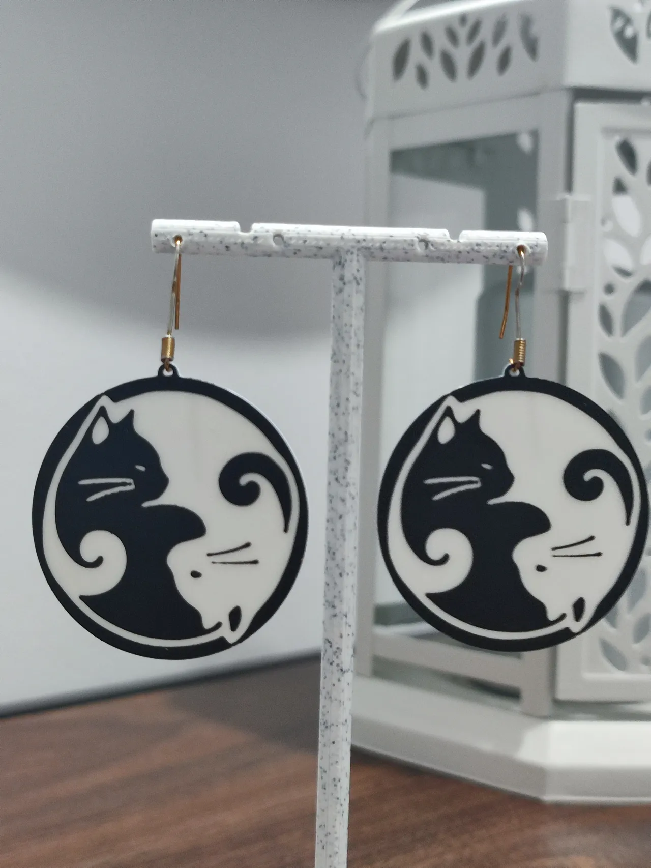 Aretes Yin Yang Felino view 3