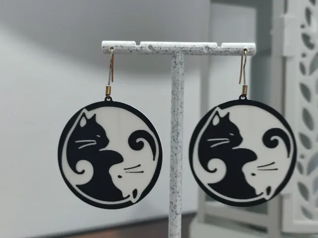 Aretes Yin Yang Felino